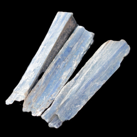 Kyanite 3 chunky blade crystals 73-90mm 67g in sunlight - Rocks and Things Store