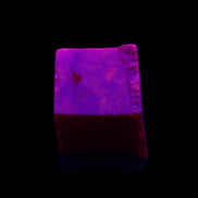 Ruby cube from Myanmar (dyed) 24*23*20mm 125ct 25g in UV light - Rocks and Things Store