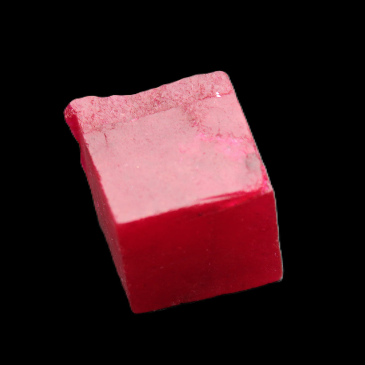 Ruby cube from Myanmar (dyed) 24*23*20mm 125ct 25g in sunlight - Rocks and Things Store