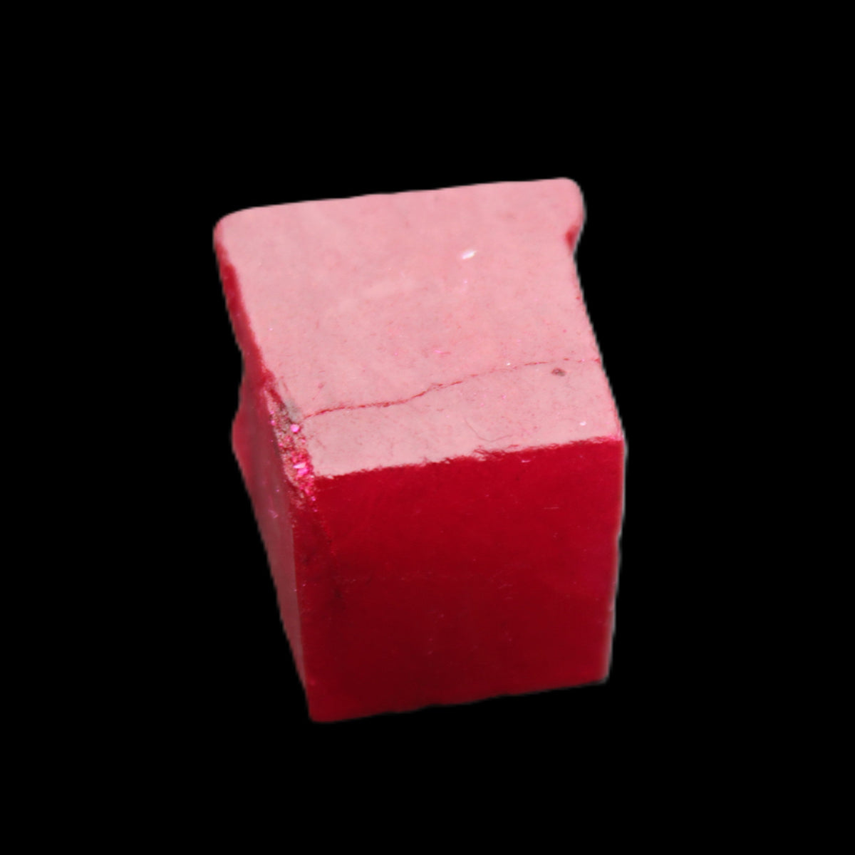 Ruby cube from Myanmar (dyed) 24*23*20mm 125ct 25g in sunlight - Rocks and Things Store