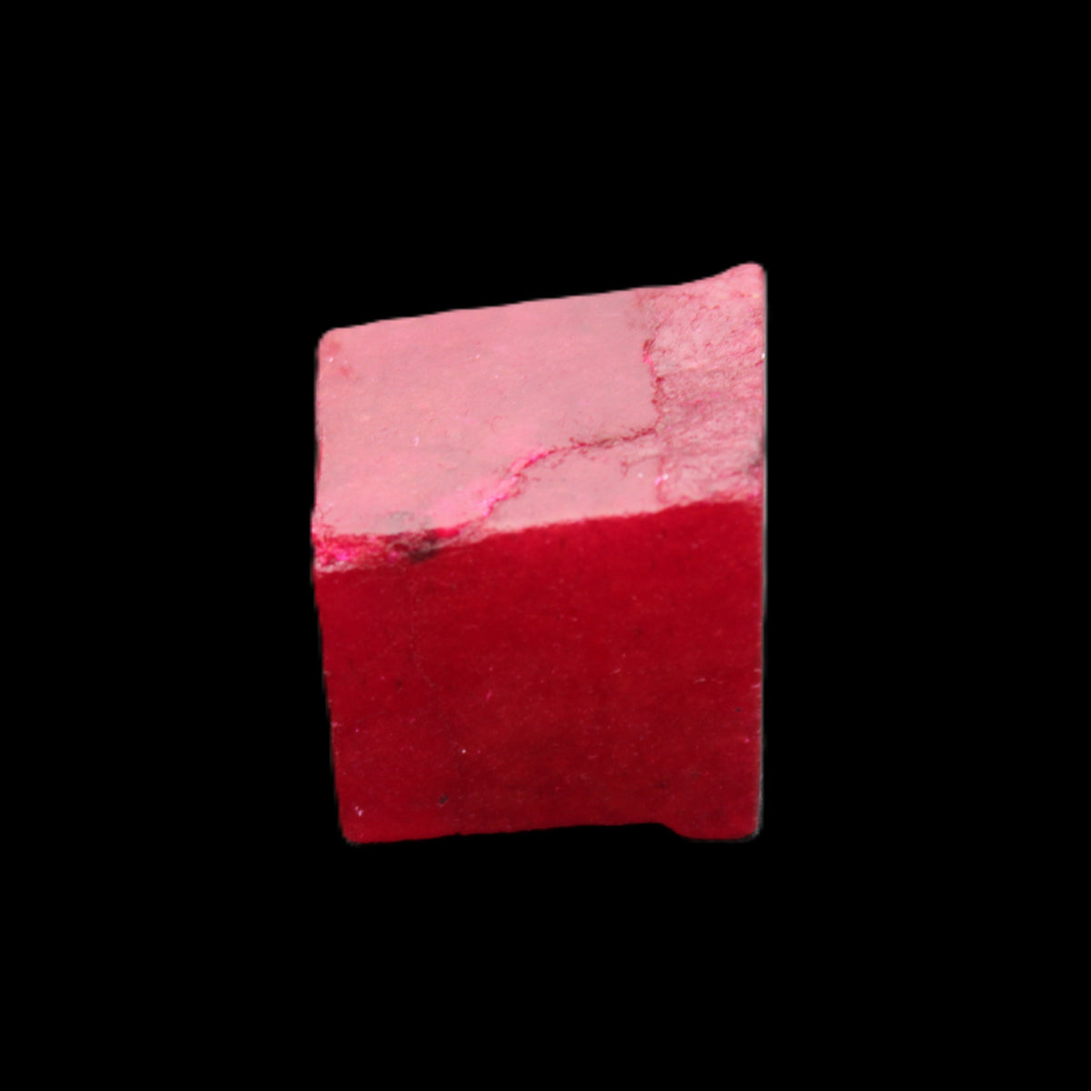Ruby cube from Myanmar (dyed) 24*23*20mm 125ct 25g in sunlight - Rocks and Things Store