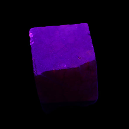 Ruby cube from Myanmar (dyed) 25*24mm 172ct  34.4g in UV light - Rocks and Things Store