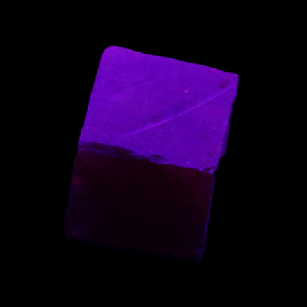 Ruby cube from Myanmar (dyed) 25*24mm 172ct  34.4g in UV light - Rocks and Things Store