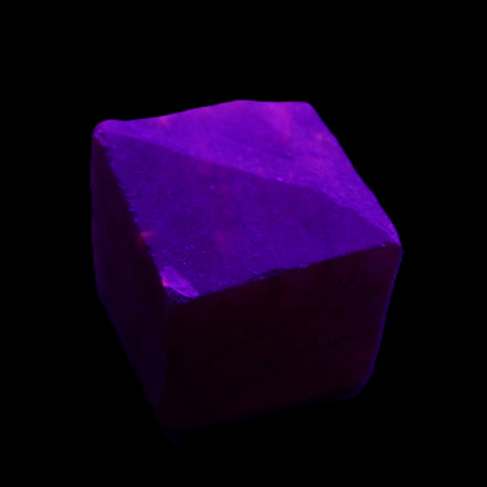 Ruby cube from Myanmar (dyed) 25*24mm 172ct  34.4g in UV light - Rocks and Things Store
