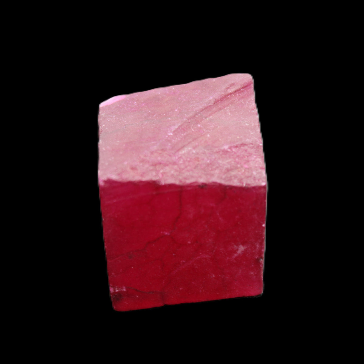 Ruby cube from Myanmar (dyed) 25*24mm 172ct  34.4g in sunlight - Rocks and Things Store