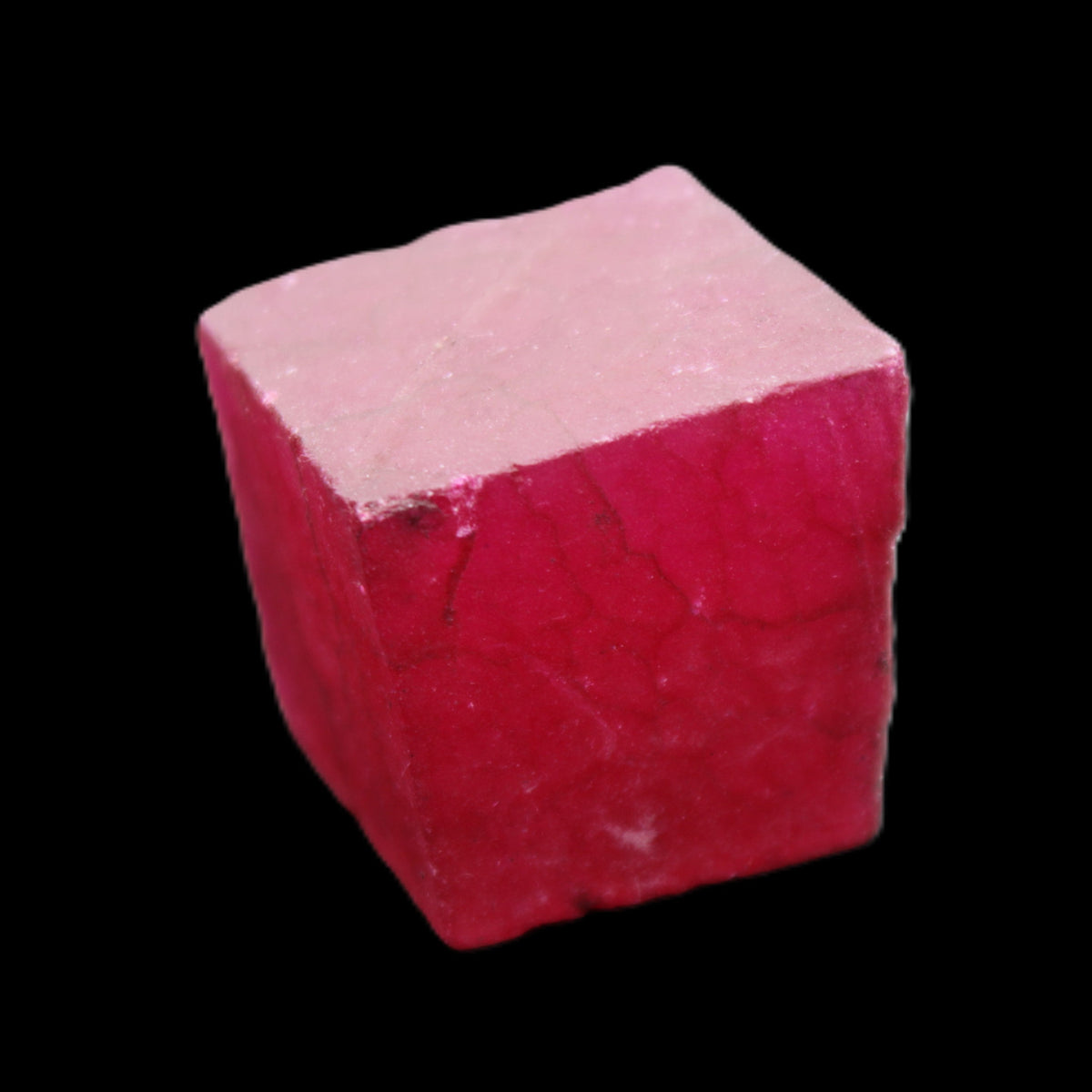 Ruby cube from Myanmar (dyed) 25*24mm 172ct  34.4g in sunlight - Rocks and Things Store