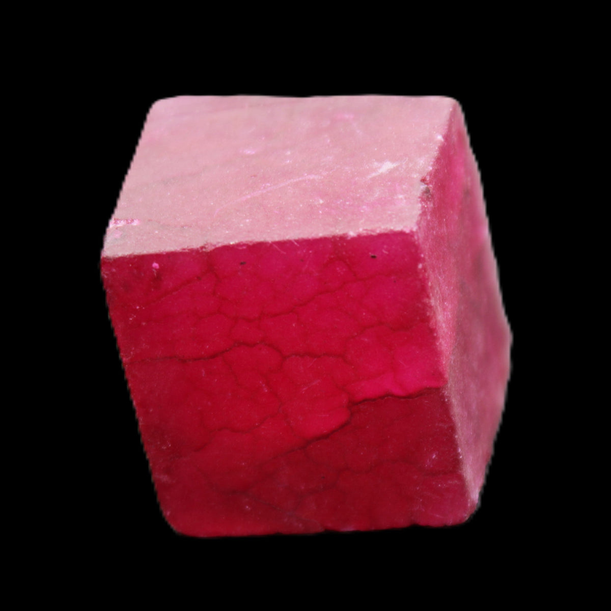 Ruby cube from Myanmar (dyed) 25*24mm 172ct  34.4g in sunlight - Rocks and Things Store