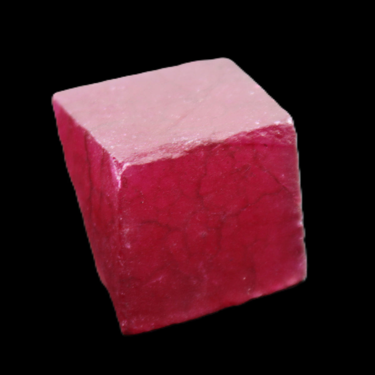 Ruby cube from Myanmar (dyed) 25*24mm 172ct  34.4g in sunlight - Rocks and Things Store