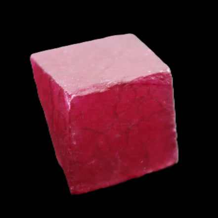 Ruby cube from Myanmar (dyed) 25*24mm 172ct  34.4g in sunlight - Rocks and Things Store