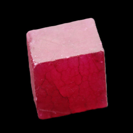 Ruby cube from Myanmar (dyed) 25*24mm 172ct  34.4g in sunlight - Rocks and Things Store