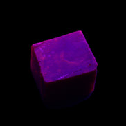 Ruby cube from Myanmar (dyed) 24*23mm 148ct 29.6g in UV light - Rocks and Things Store