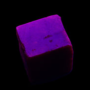 Ruby cube from Myanmar (dyed) 24*23mm 148ct 29.6g in UV light - Rocks and Things Store