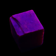 Ruby cube from Myanmar (dyed) 24*23mm 148ct 29.6g in UV light - Rocks and Things Store