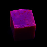 Ruby cube from Myanmar (dyed) 26*25mm 170ct 34g in UV light - Rocks and Things Store