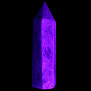 Apatite wand 22*18*69m 54g in UV light - Rocks and Things Store