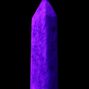 Apatite wand 22*18*69m 54g in UV light - Rocks and Things Store