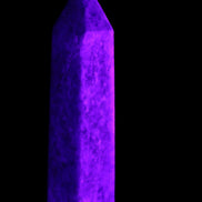 Apatite wand 22*18*69m 54g in UV light - Rocks and Things Store