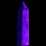 Apatite wand 22*18*69m 54g in UV light - Rocks and Things Store