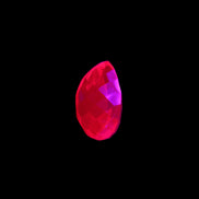 Red Ruby Pear cut from Mozambique 14*7*8mm 19.8ct 4g in UV light - Rocks and Things Store