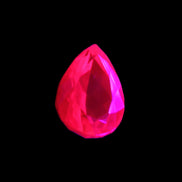 Red Ruby Pear cut from Mozambique 14*7*8mm 19.8ct 4g in UV light - Rocks and Things Store