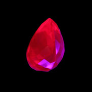 Red Ruby Pear cut from Mozambique 14*7*8mm 19.8ct 4g in UV light - Rocks and Things Store