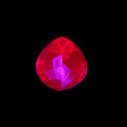 Red Ruby Pear cut from Mozambique 14*7*8mm 19.8ct 4g in UV light - Rocks and Things Store