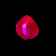 Red Ruby Pear cut from Mozambique 14*7*8mm 19.8ct 4g in UV light - Rocks and Things Store