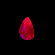 Red Ruby Pear cut from Mozambique 14*7*8mm 19.8ct 4g in UV light - Rocks and Things Store