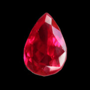 Red Ruby Pear cut from Mozambique 14*7*8mm 19.8ct 4g in sunlight - Rocks and Things Store