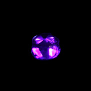 Blue Tanzanite round cut gemstone 11*8mm 7.95ct 1.8g in UV light - Rocks and Things Store