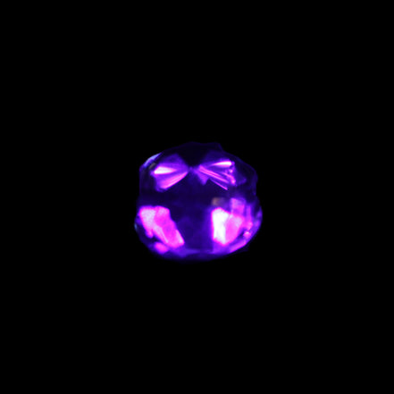 Blue Tanzanite round cut gemstone 11*8mm 7.95ct 1.8g in UV light - Rocks and Things Store
