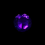 Blue Tanzanite round cut gemstone 11*8mm 7.95ct 1.8g in UV light - Rocks and Things Store