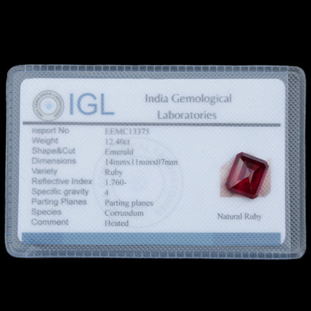 Red Ruby Princess cut from Mozambique 8mm 9ct 2g in sunlight - Rocks and Things Store