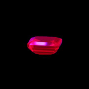 Red Ruby Princess cut from Mozambique 8mm 9ct 2g in UV light - Rocks and Things Store