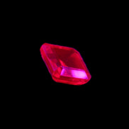 Red Ruby Princess cut from Mozambique 8mm 9ct 2g in UV light - Rocks and Things Store