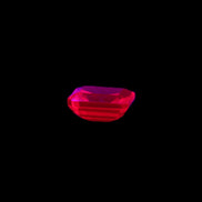 Red Ruby Princess cut from Mozambique 8mm 9ct 2g in UV light - Rocks and Things Store