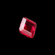 Red Ruby Princess cut from Mozambique 8mm 9ct 2g in sunlight - Rocks and Things Store