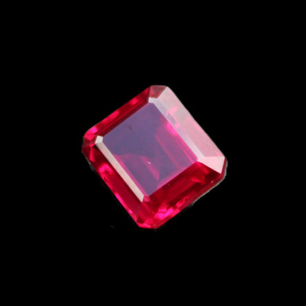 Red Ruby Princess cut from Mozambique 8mm 9ct 2g in sunlight - Rocks and Things Store