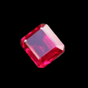 Red Ruby Princess cut from Mozambique 8mm 9ct 2g in sunlight - Rocks and Things Store