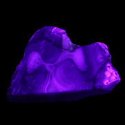 Blue Flower Agate slice 58*38*17m 55g in UV light - Rocks and Things Store