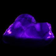 Blue Flower Agate slice 58*38*17m 55g in UV light - Rocks and Things Store