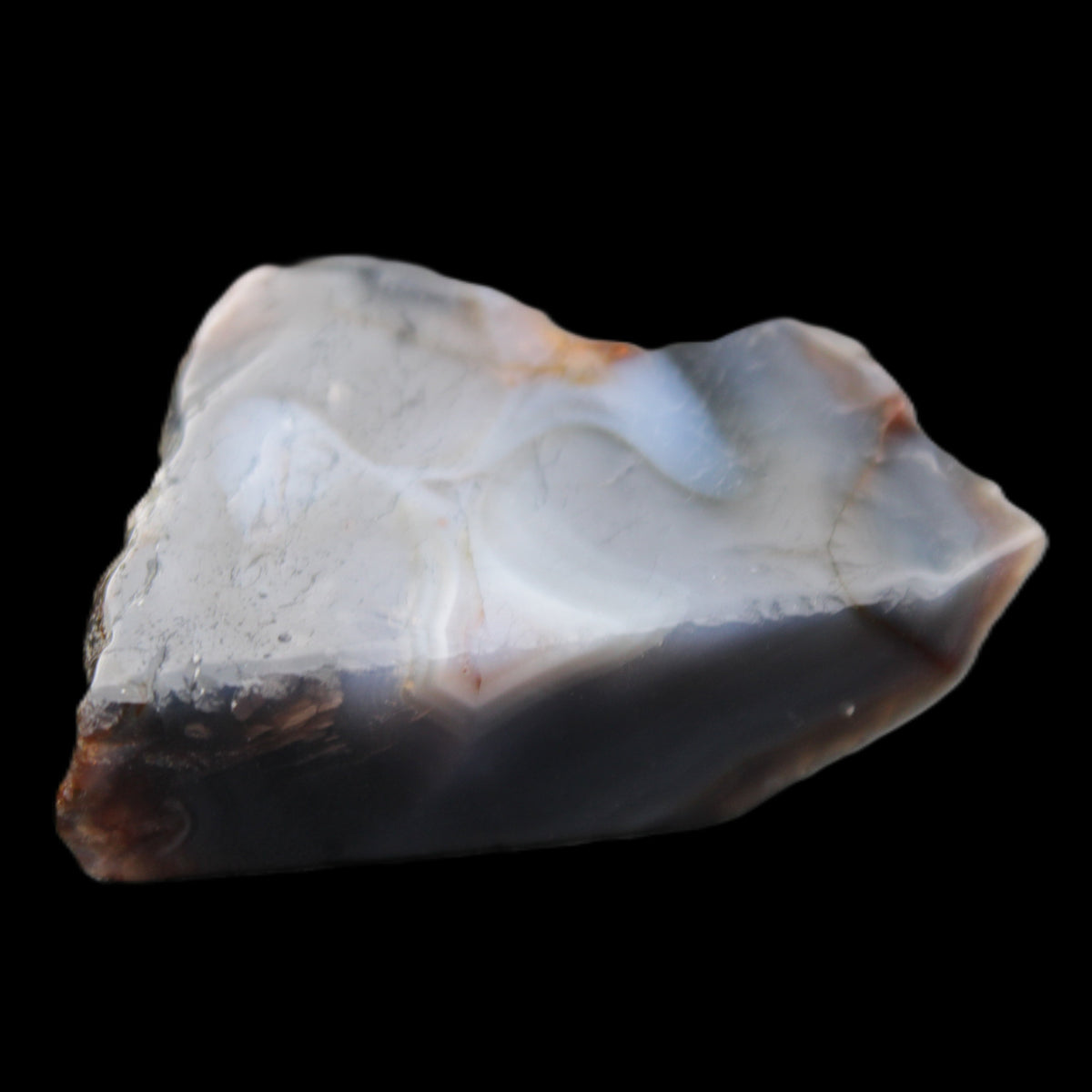 Blue  Flower Agate slice 58*38*17m 55g in sunlight - Rocks and Things Store
