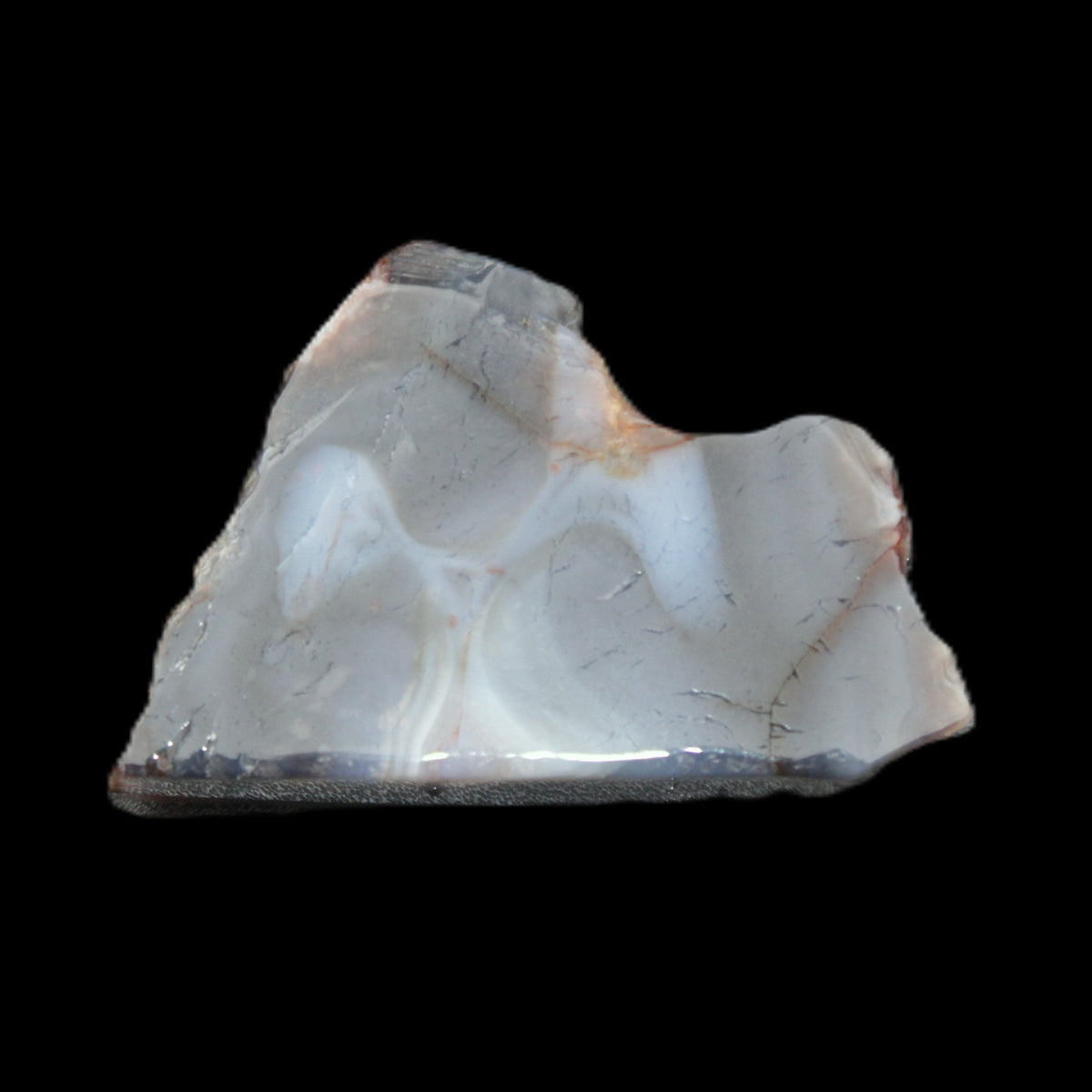 Blue  Flower Agate slice 58*38*17m 55g in sunlight - Rocks and Things Store