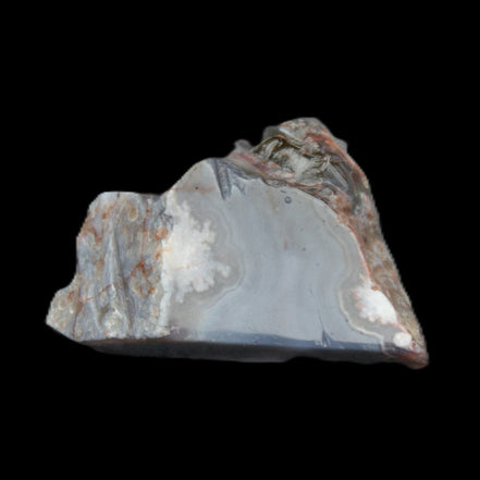 Blue  Flower Agate slice 58*38*17m 55g in sunlight - Rocks and Things Store