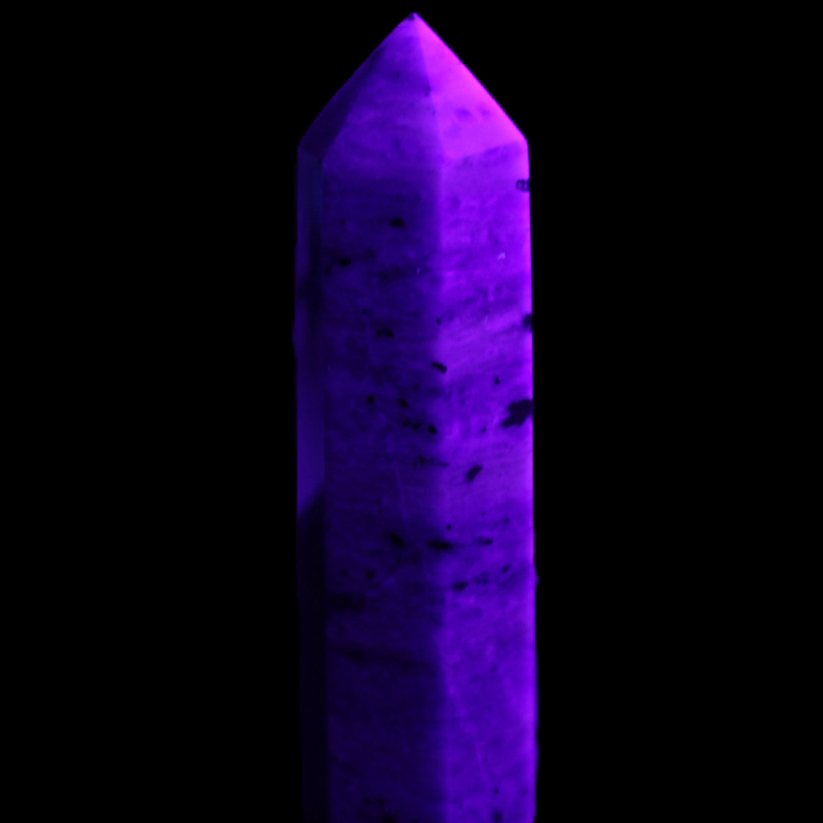 Sodalite wand 87*22*21mm 84g in UV light - Rocks and Things Store