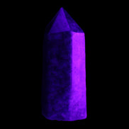 Apatite wand 17*16*42m 23g in UV light - Rocks and Things Store