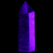 Apatite wand 17*16*42m 23g in UV light - Rocks and Things Store