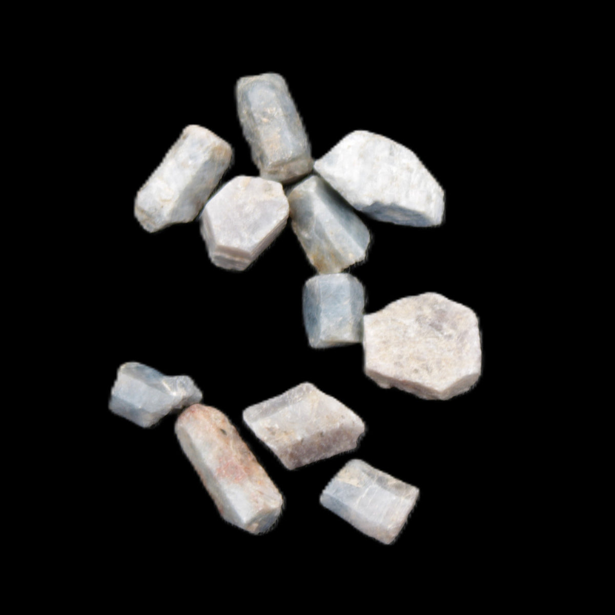 Blue/Red Sapphire/Ruby corundum 6-8 rough crystals 8g in sunlight - Rocks and Things Store