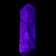 Charoite wand 63*20*18mm 56g in UV light - Rocks and Things Store