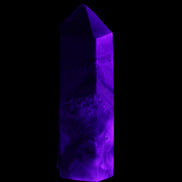 Charoite wand 63*20*18mm 56g in UV light - Rocks and Things Store